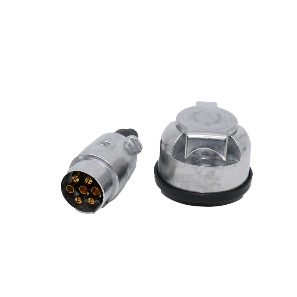 Fișă + priză remorcă metal 12V 7 pini RUNKIT